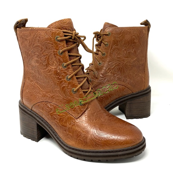 Timberland Sienna High Side ZIP Boot Emboss BrownW - Picture 2 of 15